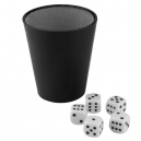 Cubilete de curpiel negro con gris KENTAUR