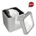 Estuche cuadrado de metal para reloj con...