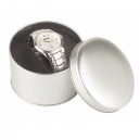 Estuche para reloj redondo de metal