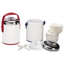 Hielera de plástico con 2 contenedores y...