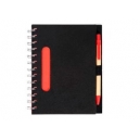 Libreta ecológica de pastas negras con...