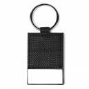 Llavero Boston de curpiel negro y metal