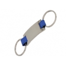 Llavero doble argolla metálico con piel