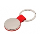 Llavero de placa redonda metálica con...