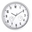 Reloj de pared redondo con termómetro e...
