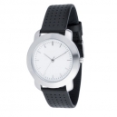 Reloj de pulso caja metálica plateada y...