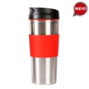 Termo de acero inoxidable con grip de goma...