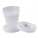 Pastillero con vaso retráctil