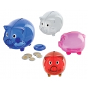 Alcancía  de plástico traslucido Pig de...