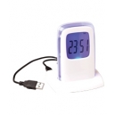 Hub 4 puertos con reloj y termómetro