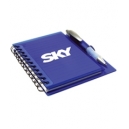 Libreta de plástico con bolígrafo