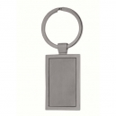 Llavero metálico de placa rectangular