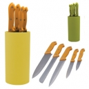 Set de 6 cuchillos gourmet con base plástica